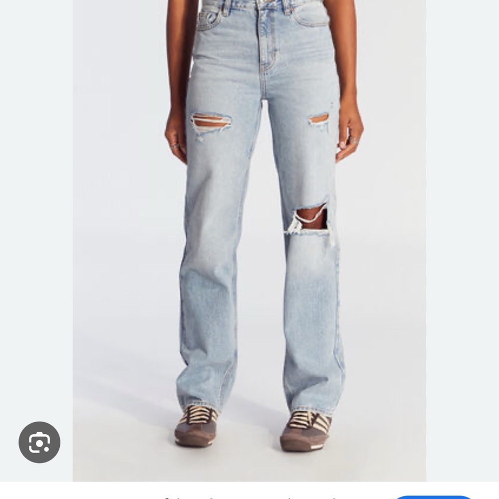 Pacsun '90s Boyfriend Jeans Ripped Light Indigo